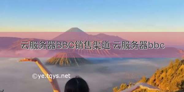 云服务器BBC销售渠道 云服务器bbc