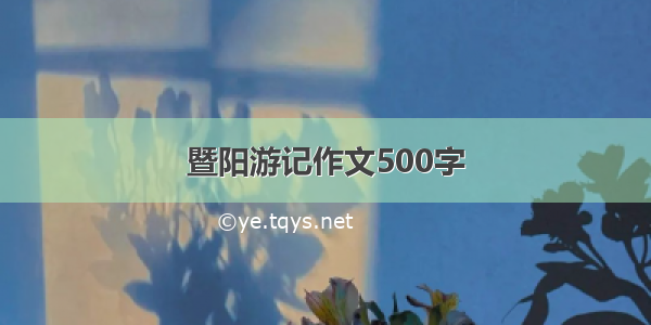 暨阳游记作文500字