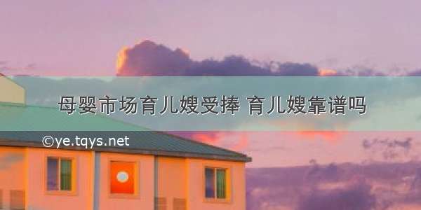 母婴市场育儿嫂受捧 育儿嫂靠谱吗