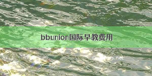 bbunion国际早教费用