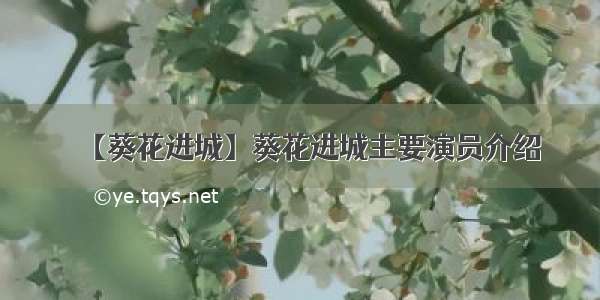 【葵花进城】葵花进城主要演员介绍