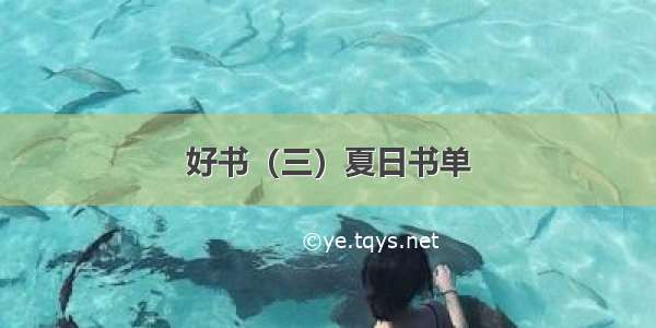 好书（三）夏日书单