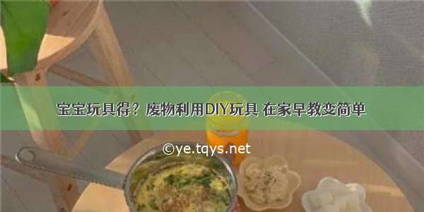 宝宝玩具得？废物利用DIY玩具 在家早教变简单