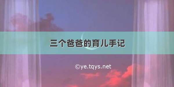 三个爸爸的育儿手记