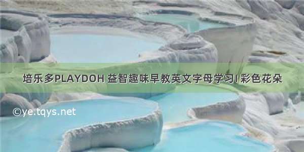 培乐多PLAYDOH 益智趣味早教英文字母学习I 彩色花朵