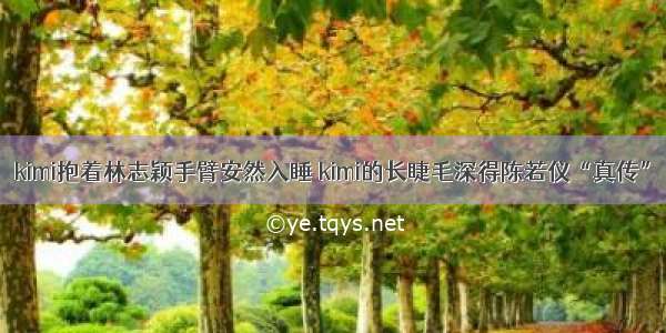 kimi抱着林志颖手臂安然入睡 kimi的长睫毛深得陈若仪“真传”