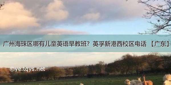 广州海珠区哪有儿童英语早教班？英孚新港西校区电话 【广东】