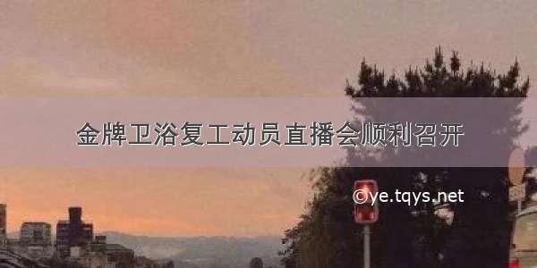 金牌卫浴复工动员直播会顺利召开