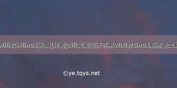 wifi软件linux版本 [转载]Wii安装运行可用WIFI的Linux系统全攻略