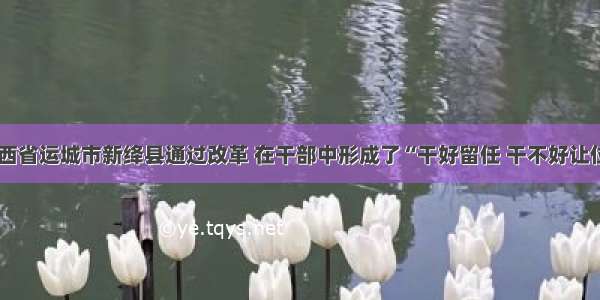 单选题山西省运城市新绛县通过改革 在干部中形成了“干好留任 干不好让位”的观念