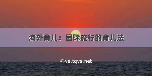 海外育儿：国际流行的育儿法