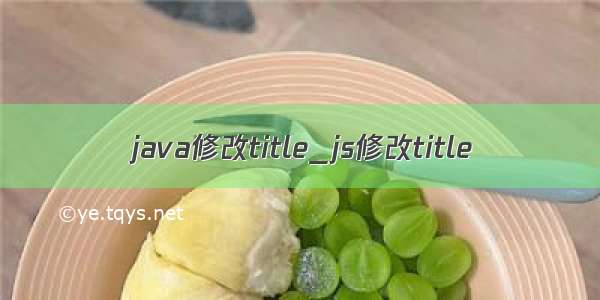 java修改title_js修改title