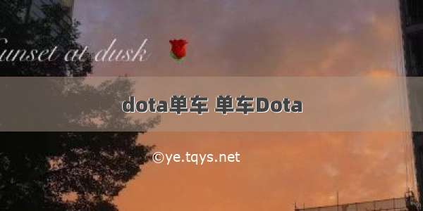 dota单车 单车Dota