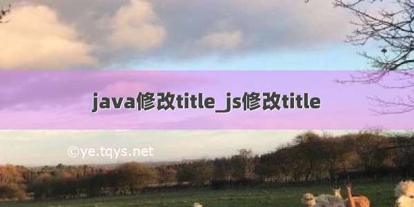 java修改title_js修改title