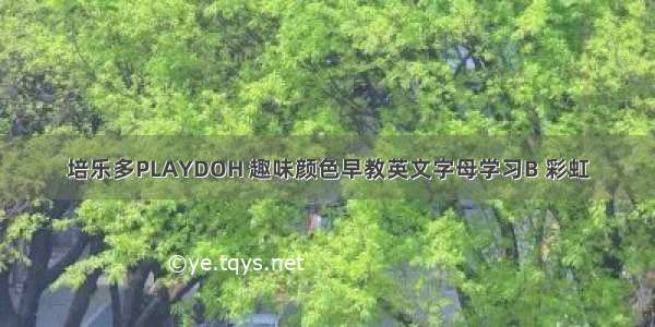 培乐多PLAYDOH 趣味颜色早教英文字母学习B 彩虹