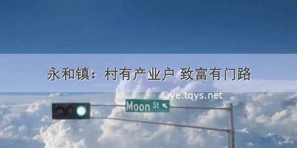 永和镇：村有产业户 致富有门路