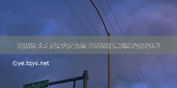 转基因 让人类改造大自然 转基因技术到底是好是坏？