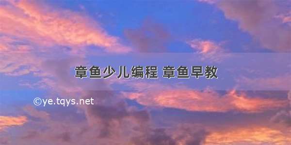 章鱼少儿编程 章鱼早教