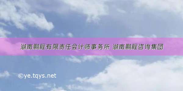 湖南鹏程有限责任会计师事务所 湖南鹏程咨询集团