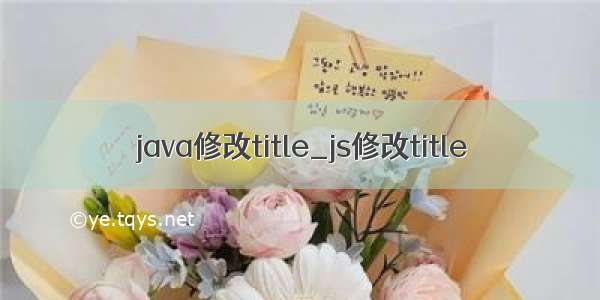 java修改title_js修改title