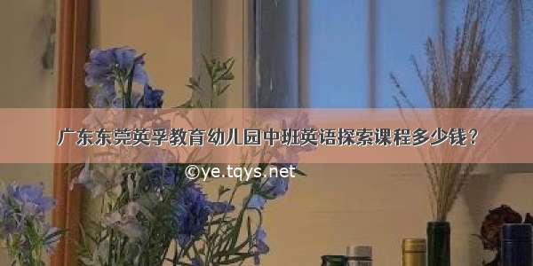 广东东莞英孚教育幼儿园中班英语探索课程多少钱？