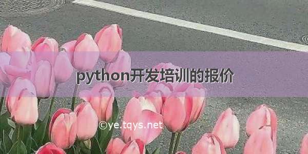 python开发培训的报价