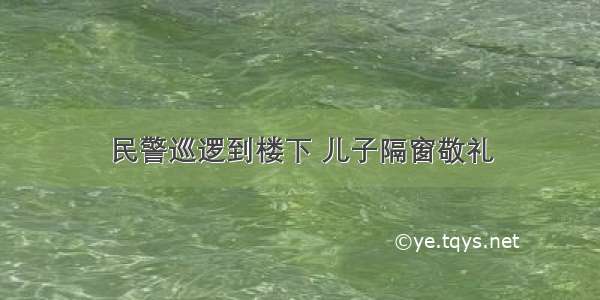 民警巡逻到楼下 儿子隔窗敬礼