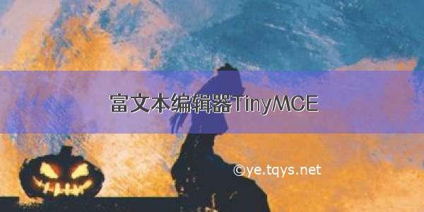 富文本编辑器TinyMCE