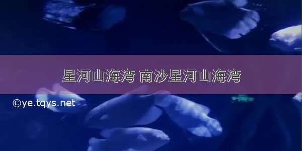 星河山海湾 南沙星河山海湾