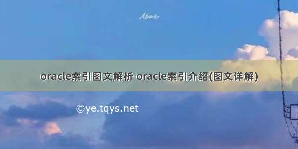 oracle索引图文解析 oracle索引介绍(图文详解)