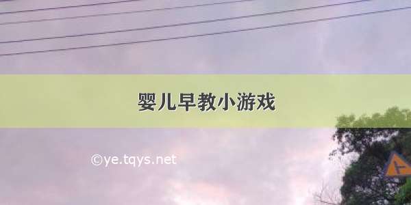 婴儿早教小游戏