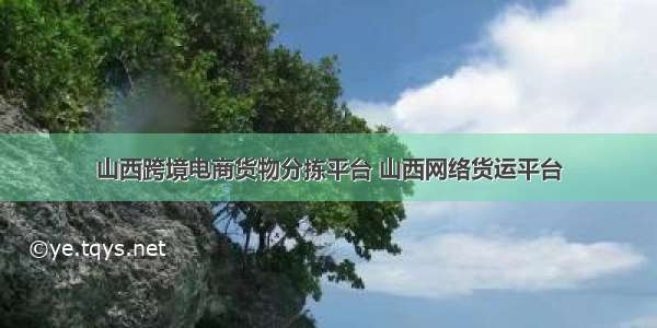 山西跨境电商货物分拣平台 山西网络货运平台