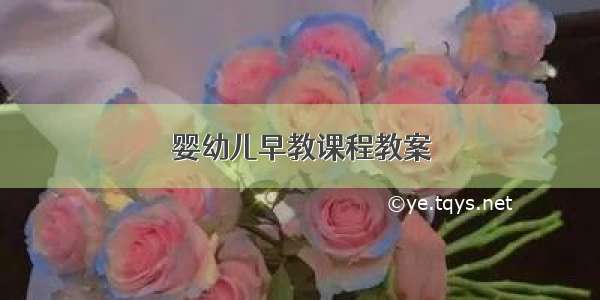 婴幼儿早教课程教案