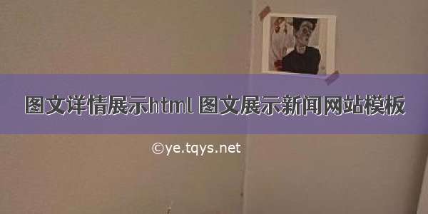 图文详情展示html 图文展示新闻网站模板