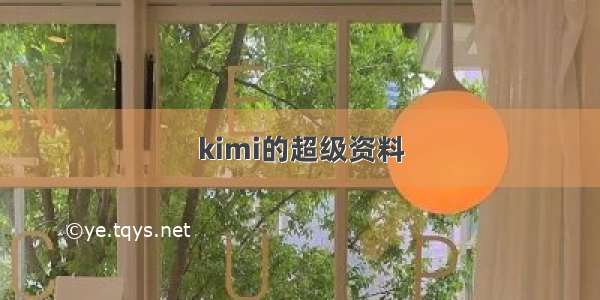 kimi的超级资料