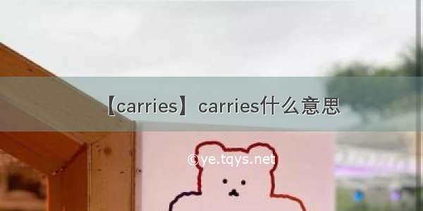 【carries】carries什么意思