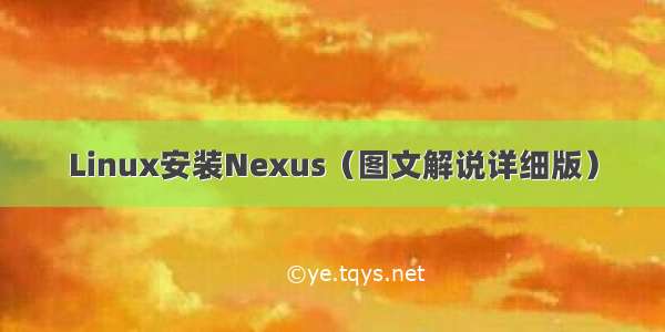 Linux安装Nexus（图文解说详细版）