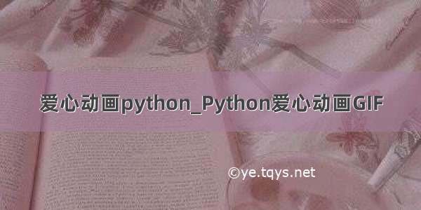 爱心动画python_Python爱心动画GIF