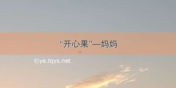 “开心果”—妈妈