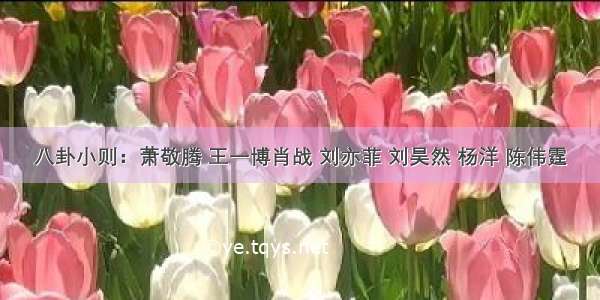 八卦小则：萧敬腾 王一博肖战 刘亦菲 刘昊然 杨洋 陈伟霆