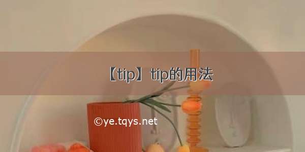 【tip】tip的用法