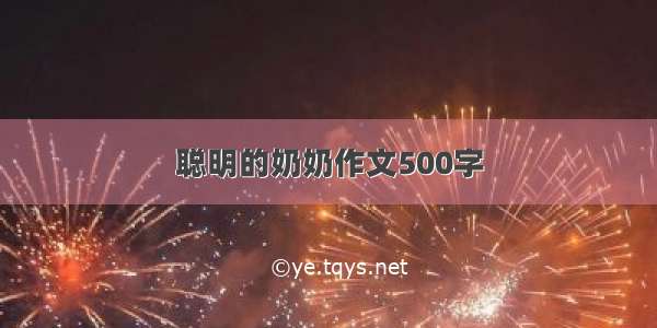 聪明的奶奶作文500字