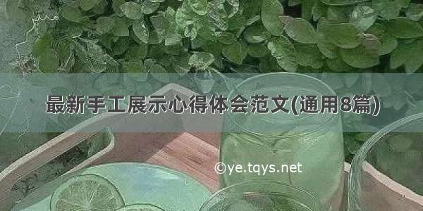 最新手工展示心得体会范文(通用8篇)