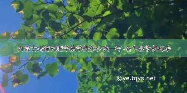 内蒙古鸿德文理学院学费多少钱一年-各专业收费标准