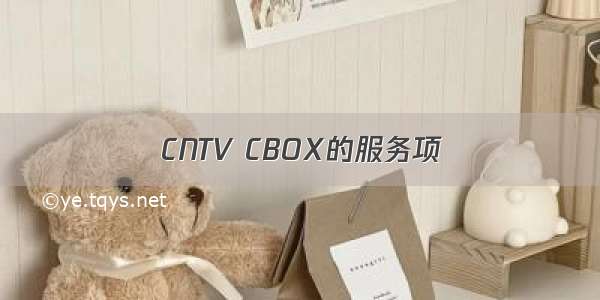 CNTV CBOX的服务项