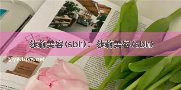 莎莉美容(sbh)：莎莉美容(sbh)