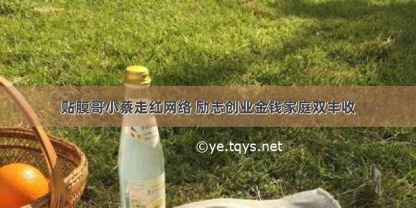 贴膜哥小蔡走红网络 励志创业金钱家庭双丰收