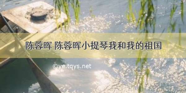 陈蓉晖 陈蓉晖小提琴我和我的祖国