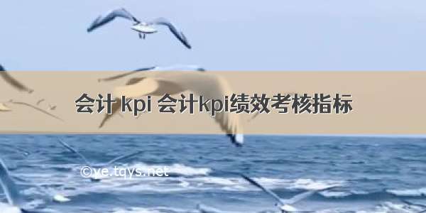 会计 kpi 会计kpi绩效考核指标