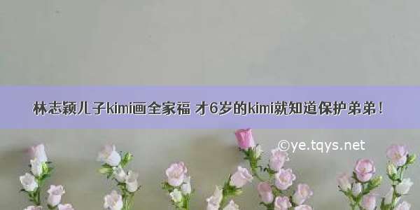 林志颖儿子kimi画全家福 才6岁的kimi就知道保护弟弟！